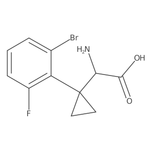 2-Amino-2-[1-(2-bromo-6-fluorophenyl)cyclopropyl]acetic acid Structure