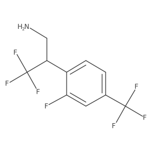 3,3,3-Trifluoro-2-[2-fluoro-4-(trifluoromethyl)phenyl]propan-1-amine Structure