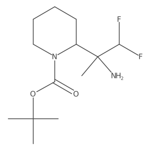 Tert-butyl 2-(2-amino-1,1-difluoropropan-2-yl)piperidine-1-carboxylate Structure