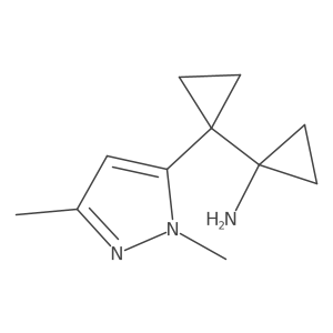 1-[1-(1,3-dimethyl-1H-pyrazol-5-yl)cyclopropyl]cyclopropan-1-amine结构式