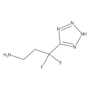 3,3-difluoro-3-(1H-1,2,3,4-tetrazol-5-yl)propan-1-amine结构式