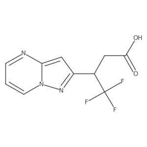 4,4,4-Trifluoro-3-{pyrazolo[1,5-a]pyrimidin-2-yl}butanoic acid Structure
