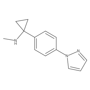 N-methyl-1-[4-(1H-pyrazol-1-yl)phenyl]cyclopropan-1-amine结构式