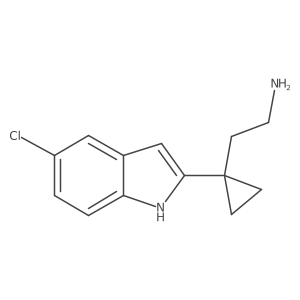2-[1-(5-chloro-1H-indol-2-yl)cyclopropyl]ethan-1-amine结构式