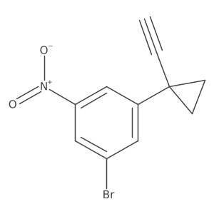 1-Bromo-3-(1-ethynylcyclopropyl)-5-nitrobenzene结构式
