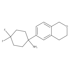 1-(3,4-dihydro-1H-2-benzopyran-6-yl)-4,4-difluorocyclohexan-1-amine Structure