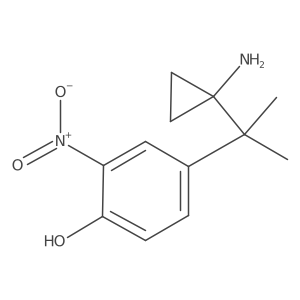 4-[2-(1-Aminocyclopropyl)propan-2-yl]-2-nitrophenol Structure