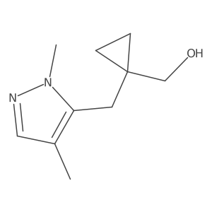 {1-[(1,4-dimethyl-1H-pyrazol-5-yl)methyl]cyclopropyl}methanol Structure
