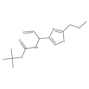 tert-butyl N-{1-[2-(methoxymethyl)-1,3-thiazol-4-yl]-2-oxoethyl}carbamate结构式