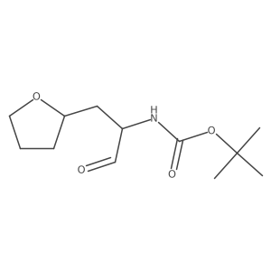 Tert-butyl N-[1-oxo-3-(oxolan-2-yl)propan-2-yl]carbamate结构式