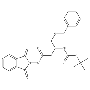 1,3-dioxo-2,3-dihydro-1H-isoindol-2-yl (3S)-4-(benzyloxy)-3-{[(tert-butoxy)carbonyl]amino}butanoate Structure