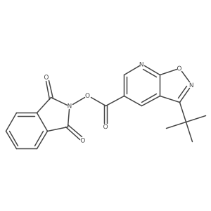 1,3-dioxo-2,3-dihydro-1H-isoindol-2-yl 3-tert-butyl-[1,2]oxazolo[5,4-b]pyridine-5-carboxylate结构式