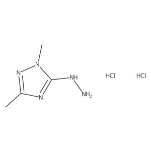 (2,5-Dimethyl-1,2,4-triazol-3-yl)hydrazine;dihydrochloride结构式