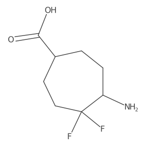5-Amino-4,4-difluorocycloheptane-1-carboxylic acid结构式