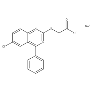 Sodium 2-[(6-chloro-4-phenylquinazolin-2-yl)sulfanyl]acetate Structure