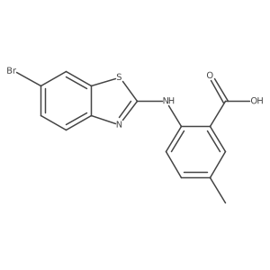2-((6-Bromobenzo[d]thiazol-2-yl)amino)-5-methylbenzoic acid结构式