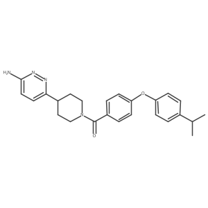(4-(6-Aminopyridazin-3-yl)piperidin-1-yl)(4-(4-isopropylphenoxy)phenyl)methanone Structure