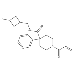 N-[(3-fluorocyclobutyl)methyl]-4-phenyl-1-(prop-2-enoyl)piperidine-4-carboxamide Structure