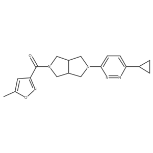 3-Cyclopropyl-6-[5-(5-methyl-1,2-oxazole-3-carbonyl)-octahydropyrrolo[3,4-c]pyrrol-2-yl]pyridazine Structure