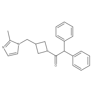 1-{3-[(2-methyl-1H-imidazol-1-yl)methyl]azetidin-1-yl}-2,2-diphenylethan-1-one结构式