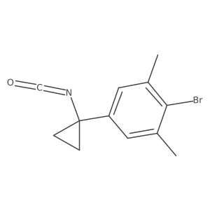 2-Bromo-5-(1-isocyanatocyclopropyl)-1,3-dimethylbenzene Structure