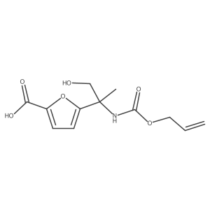 5-(1-Hydroxy-2-{[(prop-2-en-1-yloxy)carbonyl]amino}propan-2-yl)furan-2-carboxylic acid Structure