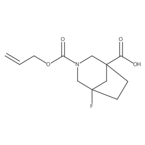 5-Fluoro-3-[(prop-2-en-1-yloxy)carbonyl]-3-azabicyclo[3.2.1]octane-1-carboxylic acid结构式