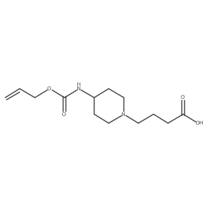 4-(4-{[(Prop-2-en-1-yloxy)carbonyl]amino}piperidin-1-yl)butanoic acid Structure
