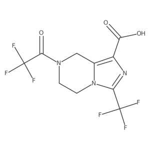 7-(2,2,2-trifluoroacetyl)-3-(trifluoromethyl)-5H,6H,7H,8H-imidazo[1,5-a]pyrazine-1-carboxylic acid结构式