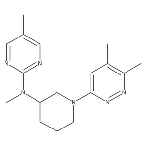 N-[1-(5,6-dimethylpyridazin-3-yl)piperidin-3-yl]-N,5-dimethylpyrimidin-2-amine结构式