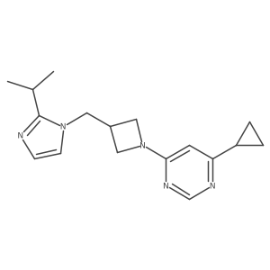 4-cyclopropyl-6-(3-{[2-(propan-2-yl)-1H-imidazol-1-yl]methyl}azetidin-1-yl)pyrimidine Structure