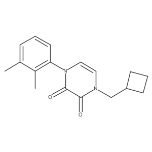 1-(Cyclobutylmethyl)-4-(2,3-dimethylphenyl)-1,2,3,4-tetrahydropyrazine-2,3-dione结构式