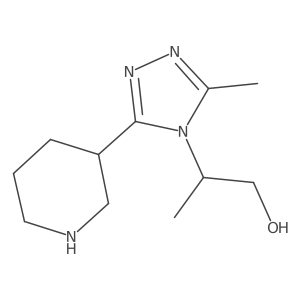 2-(3-Methyl-5-(piperidin-3-yl)-4H-1,2,4-triazol-4-yl)propan-1-ol Structure