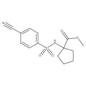 Methyl 1-(4-cyanobenzenesulfonamido)cyclopentane-1-carboxylate Structure