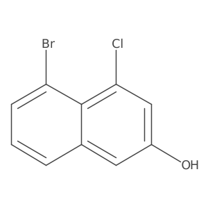 5-Bromo-4-chloronaphthalen-2-ol结构式