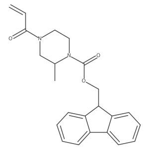 (9H-fluoren-9-yl)methyl (2S)-2-methyl-4-(prop-2-enoyl)piperazine-1-carboxylate结构式