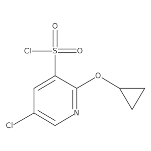 5-Chloro-2-(cyclopropyloxy)-3-pyridinesulfonyl chloride Structure