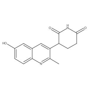 3-(6-Hydroxy-2-methyl-3-quinolinyl)-2,6-piperidinedione Structure