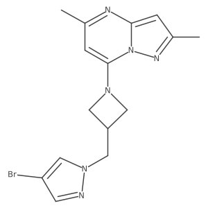 4-bromo-1-[(1-{2,5-dimethylpyrazolo[1,5-a]pyrimidin-7-yl}azetidin-3-yl)methyl]-1H-pyrazole结构式