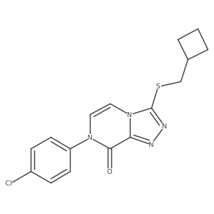 7-(4-chlorophenyl)-3-[(cyclobutylmethyl)sulfanyl]-7H,8H-[1,2,4]triazolo[4,3-a]pyrazin-8-one结构式