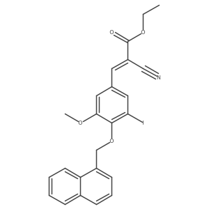 Ethyl 2-cyano-3-[3-iodo-5-methoxy-4-(1-naphthalenylmethoxy)phenyl]-2-propenoate结构式