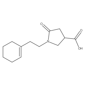 1-[2-(Cyclohex-1-EN-1-YL)ethyl]-5-oxopyrrolidine-3-carboxylic acid Structure