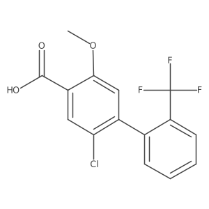 2-Chloro-2'-trifluoromethyl-5-methoxy-[1,1'-biphenyl]-4-carboxylic acid Structure