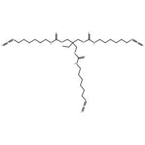 C,Ca(2)-[2-Ethyl-2-[[[[(6-isocyanatohexyl)amino]carbonyl]oxy]methyl]-1,3-propanediyl] bis[N-(6-isocyanatohexyl)carbamate]结构式