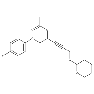 1-(2-Tetrahydropyranyloxy)-4-acetoxy-5-(4-fluorophenoxy)-2-pentyne Structure