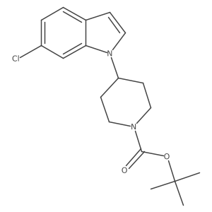 4-(6-Chloroindol-1-yl)piperidine-1-carboxylic acid tert-butyl ester结构式