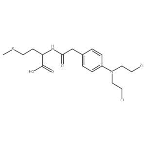 N-({4-[Bis(2-chloroethyl)amino]phenyl}acetyl)-D-methionine Structure