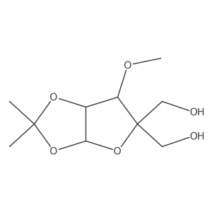 4-C-(Hydroxymethyl)-3-O-methyl-1,2-O-(1-methylethylidene)-I(2)-L-threo-pentofuranose Structure