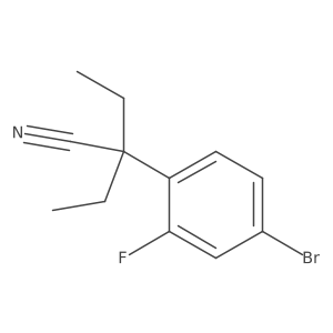 2-(4-Bromo-2-fluorophenyl)-2-ethylbutanenitrile结构式