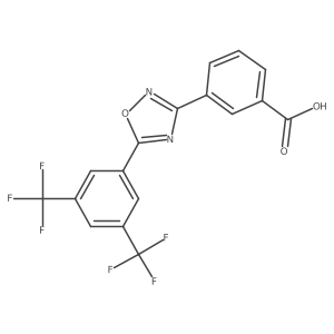 3-[5-[3,5-bis(trifluoromethyl)phenyl]-1,2,4-oxadiazol-3-yl]benzoic Acid Structure